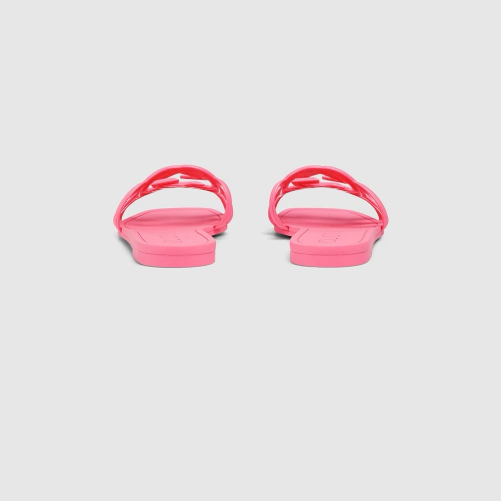Gucci Vibrant Pink Slide Sandals - Picture 4 of 7
